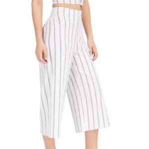 Bar III Striped Smocked-Waist Pants